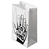 Praat met de hand klein cadeauzakje (Voorkant Gekanteld)