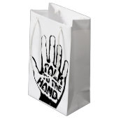 Praat met de hand klein cadeauzakje (Achterkant Gekanteld)