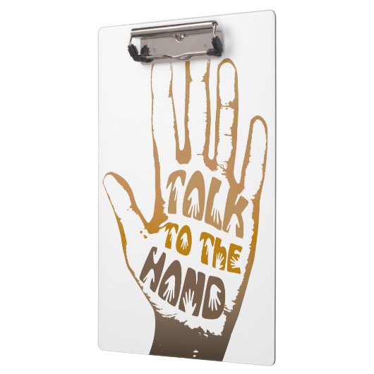 Praat met de hand klembord (Links)