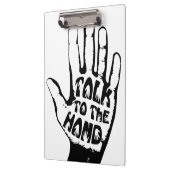 Praat met de hand klembord (Links)