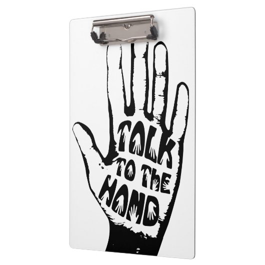 Praat met de hand klembord (Links)