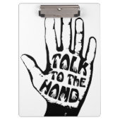 Praat met de hand klembord (Voorkant)