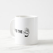 Praat met de hand koffiemok (Voorkant links)