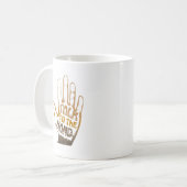 Praat met de hand koffiemok (Voorkant links)