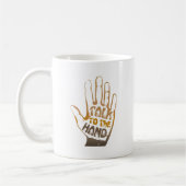 Praat met de hand koffiemok (Links)