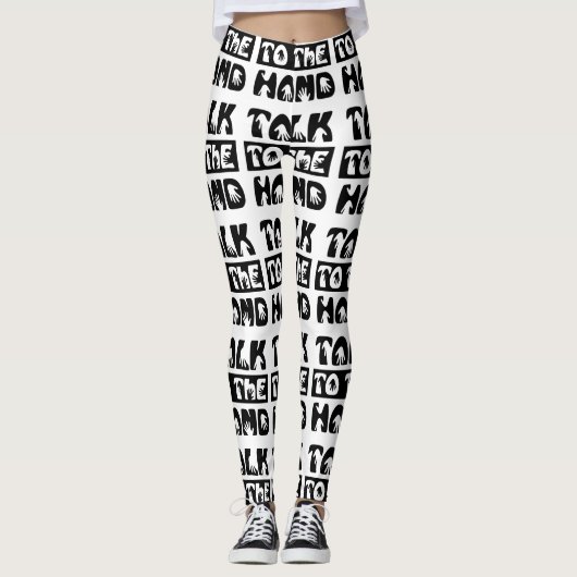 Praat met de hand leggings (Voorkant)