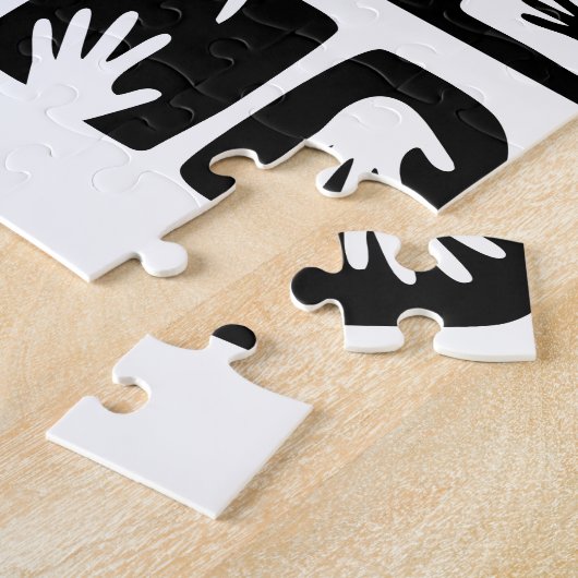 Praat met de hand legpuzzel (Zijkant)