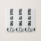 Praat met de hand legpuzzel (Horizontaal)