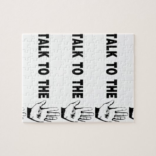 Praat met de hand legpuzzel (Horizontaal)