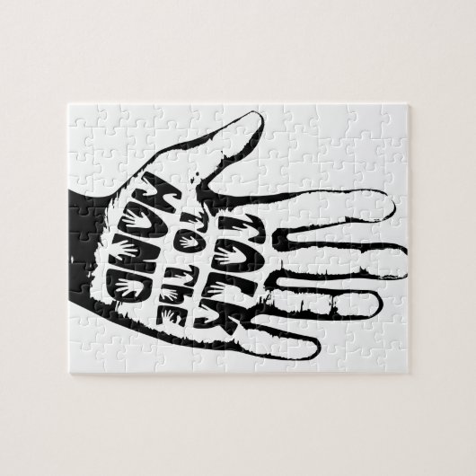 Praat met de hand legpuzzel (Horizontaal)