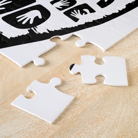 Praat met de hand legpuzzel (Zijkant)