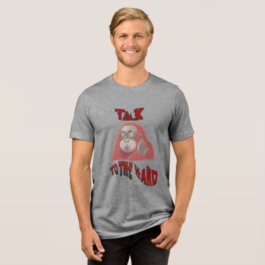 Praat met de hand Mannen basic T-shirt (Voorkant volledig)