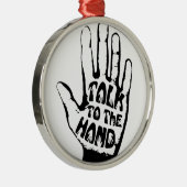 Praat met de hand metalen ornament (Rechts)
