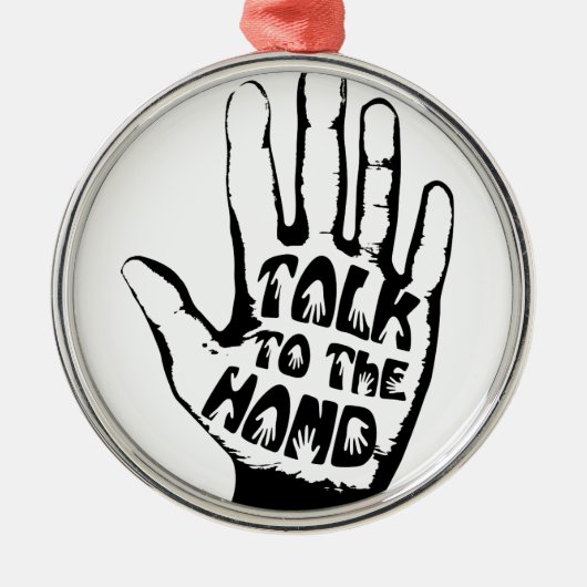 Praat met de hand metalen ornament (Voorkant)