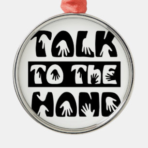 Praat met de hand metalen ornament