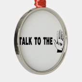 Praat met de hand metalen ornament (Rechts)