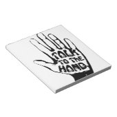 Praat met de hand notitieblok (Schuin)