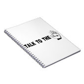 Praat met de hand notitieboek (Rechterzijde)