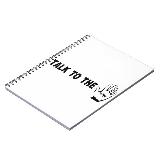 Praat met de hand notitieboek (Linkerzijde)