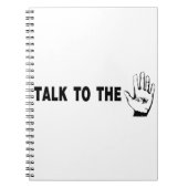 Praat met de hand notitieboek (Voorkant)