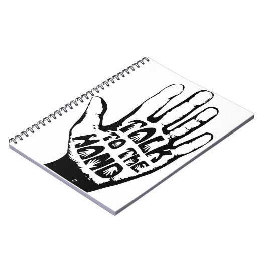 Praat met de hand notitieboek (Linkerzijde)