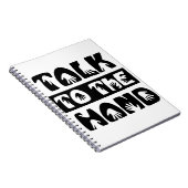 Praat met de hand notitieboek (Rechterzijde)