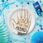 Praat met de hand papieren bordje (Feest)