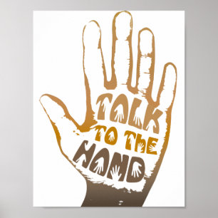 Praat met de hand poster