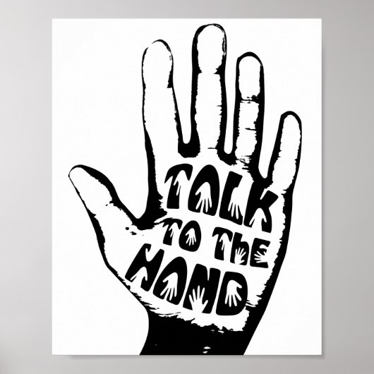 Praat met de hand poster (Voorkant)