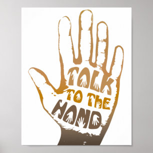 Praat met de hand poster