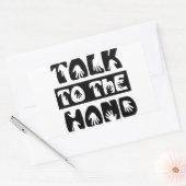 Praat met de hand rechthoekige sticker (Envelop)