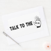 Praat met de hand rechthoekige sticker (Envelop)