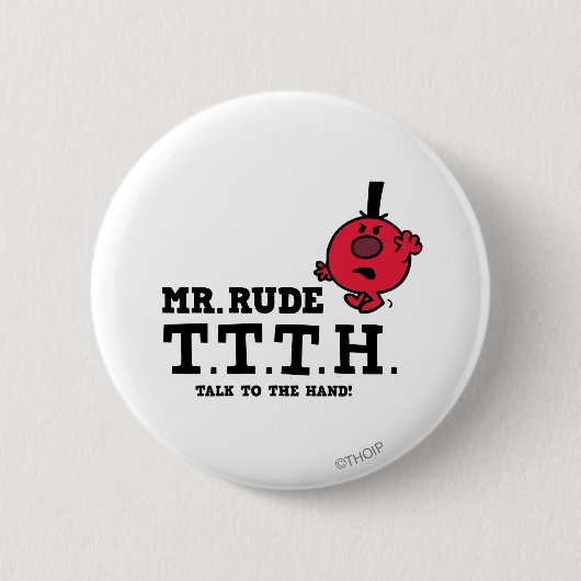 Praat met de hand ronde button 5,7 cm (Voorkant)