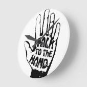 Praat met de hand ronde klok (Hoek)