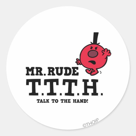 Praat met de hand ronde sticker (Voorkant)