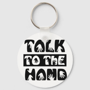 Praat met de hand sleutelhanger