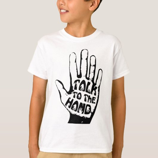 Praat met de hand t-shirt (Voorkant)