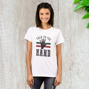 Praat met de hand t-shirt