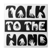 Praat met de hand tegeltje (Voorkant)