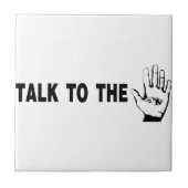 Praat met de hand tegeltje (Voorkant)