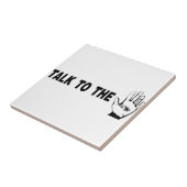 Praat met de hand tegeltje (Zijkant)