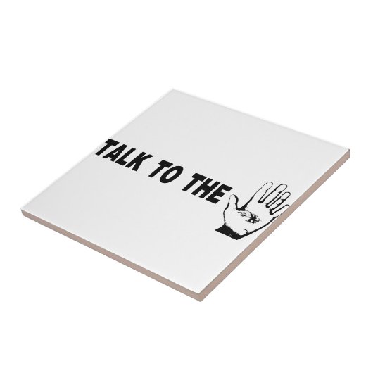 Praat met de hand tegeltje (Zijkant)