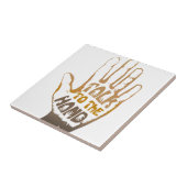 Praat met de hand tegeltje (Zijkant)