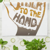 Praat met de hand theedoek (Gevouwen)