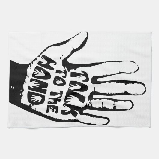 Praat met de hand theedoek (Horizontaal)