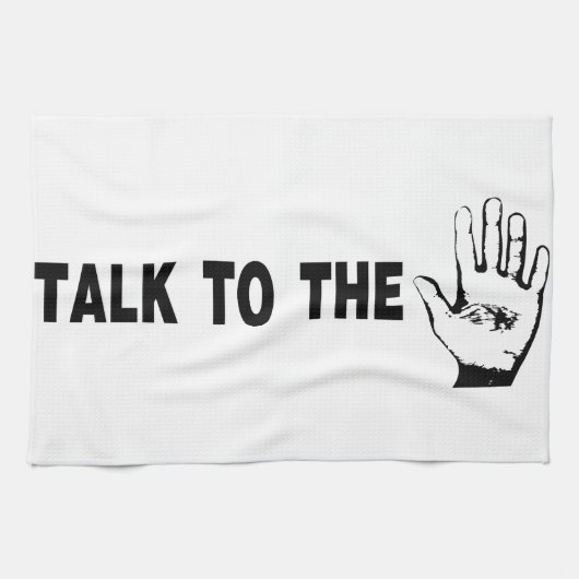 Praat met de hand theedoek (Horizontaal)