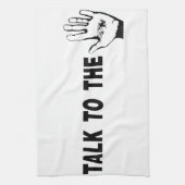 Praat met de hand theedoek (Verticaal)