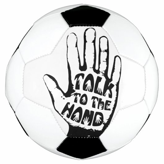 Praat met de hand voetbal (Voorkant)