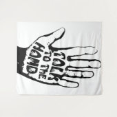 Praat met de hand wandkleed (Voorkant (horizontaal))