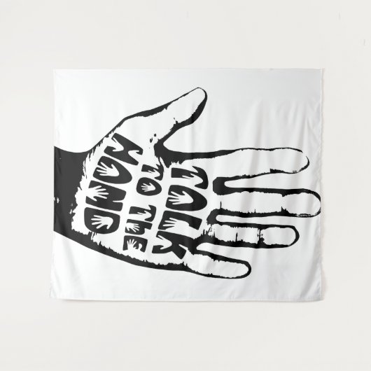 Praat met de hand wandkleed (Voorkant (horizontaal))